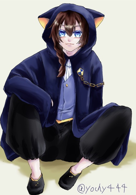 猫耳フードの少年