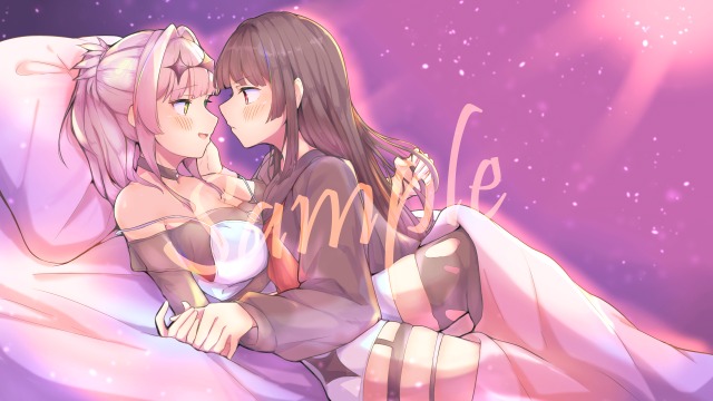 二次創作　百合イラスト