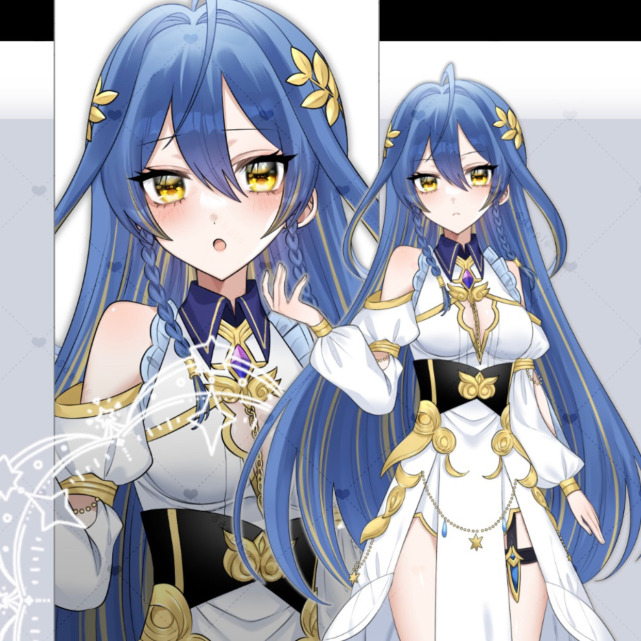 キャラデザ立ち絵・キャラシートサンプル（1部抜粋）