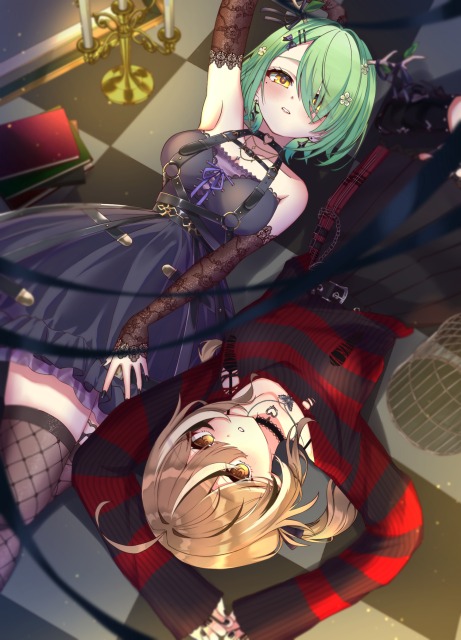 アニメ塗りベースの厚塗り風イラスト