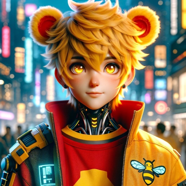 サイバーパンクの少年