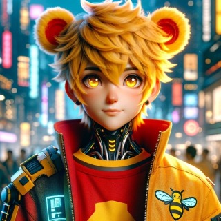 サイバーパンクの少年