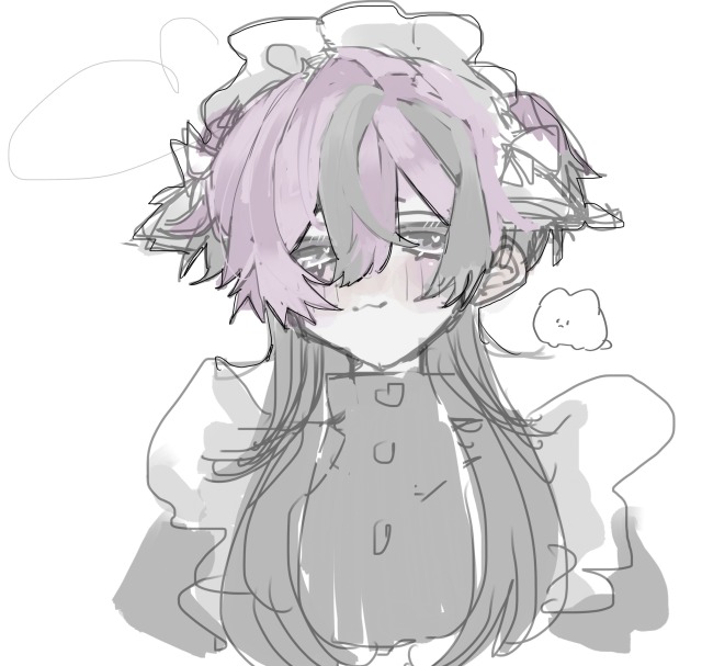 バストアップ落書き 1人