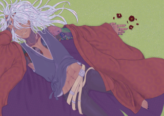 和装褐色入れ墨お兄さん