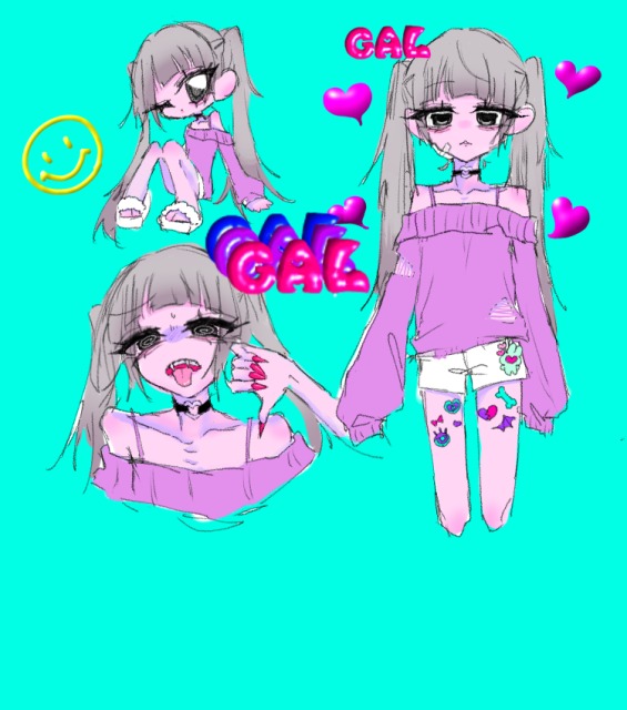 こんな感じの絵柄(色付き)