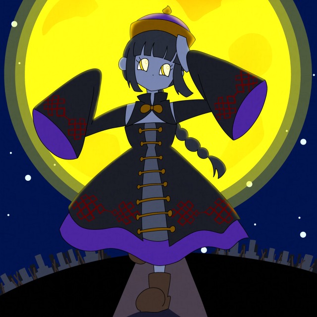 Halloweenイラスト「キョンシーガール」