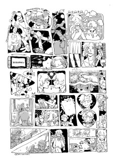 モノクロイラスト詰め サンプル