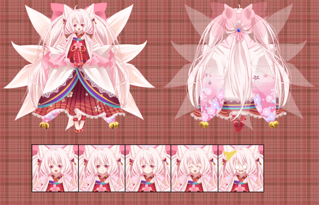 キャラデザ-2.3面図サンプル(ラフあり)2