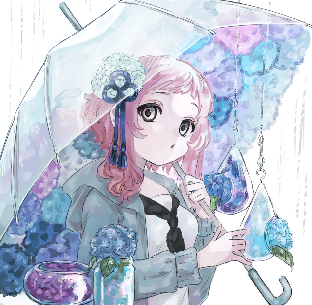 紫陽花とうちの子