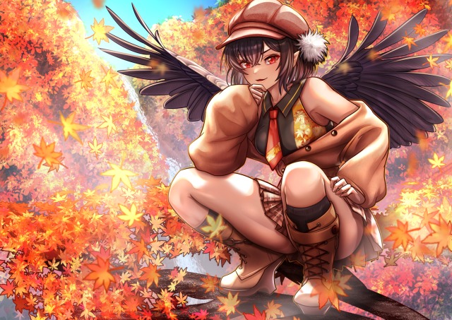 秋ファッション烏天狗（東方）