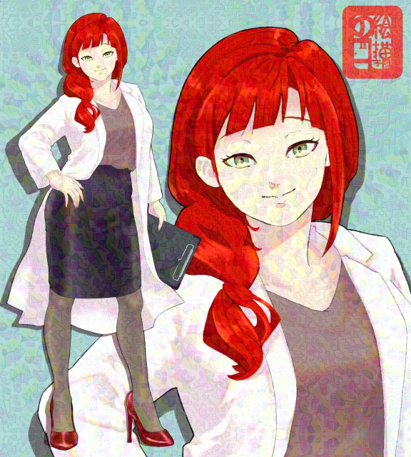 白衣の女性　立ち絵