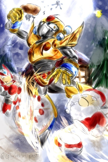 クリスマス＋年賀状イラスト