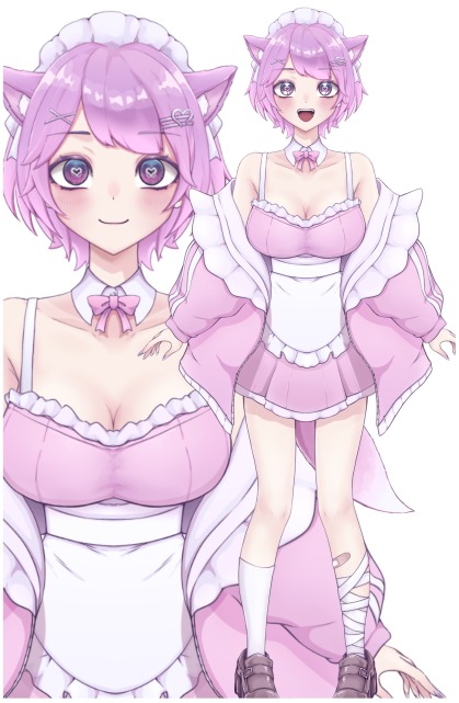 【販売モデル】けもみみジャージメイドちゃん（仮）Live2Dモデル