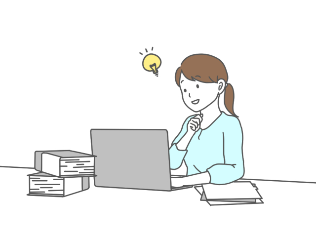 ビジネス場面に使用できそうなシンプルなイラスト