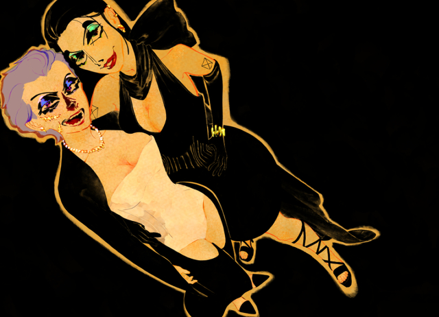 ファッション雑誌の広告風イラスト