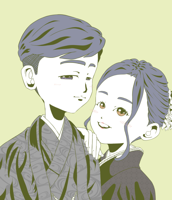 和服のキャラクター制作