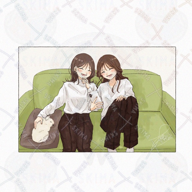 思い出風イラスト