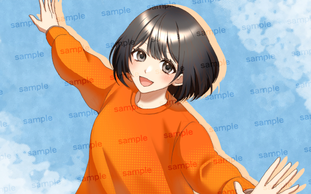 胸上イラストサンプル