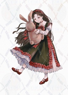 赤いリボンの少女