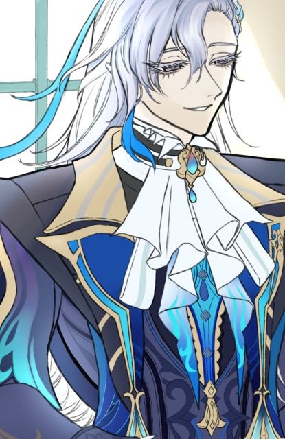 成人男性の絵柄とラフ段階(二次創作)