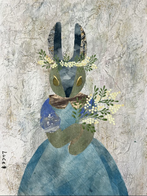 ミモザとうさぎ