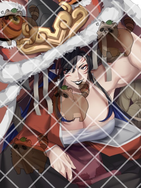 百足毘沙　新年イラスト