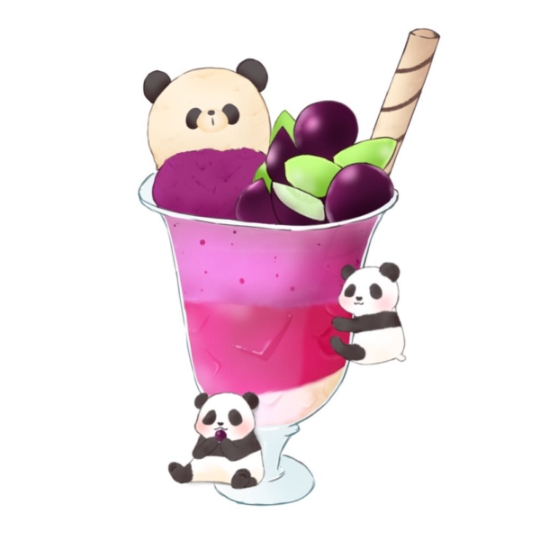 ぶどうパフェ～パンダを添えて～