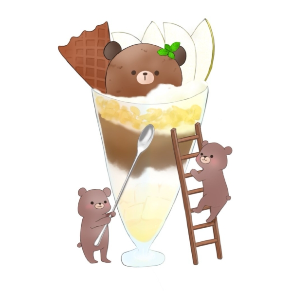 梨のパフェ～くまを添えて～