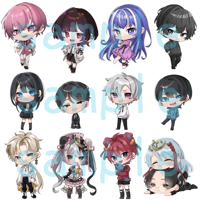 デフォルメイラスト（ポーズ有り）