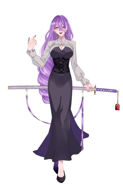 刀持ち立ち絵イラスト