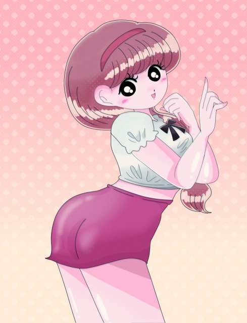 80年代アニメ風イラスト