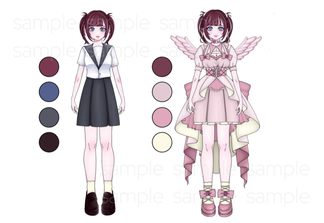 キャラクターデザイン　立ち絵