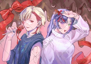 【ご依頼】VTuberコラボバレンタインイラスト