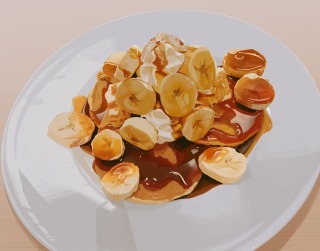 キャラメルバナナパンケーキ