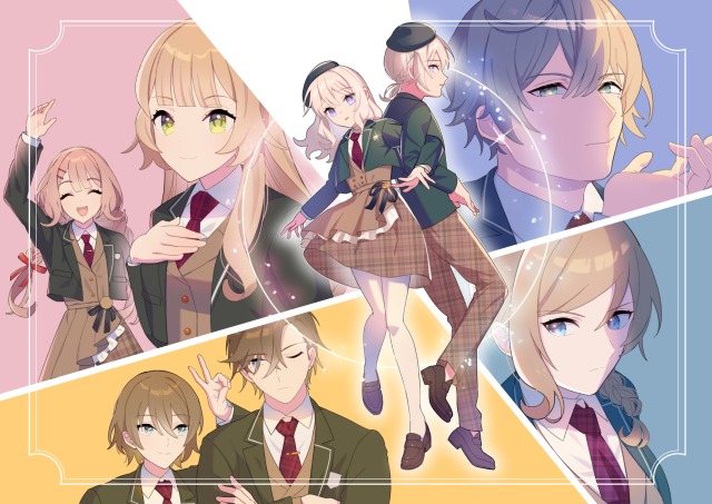 ソシャゲ　キービジュ風イラスト