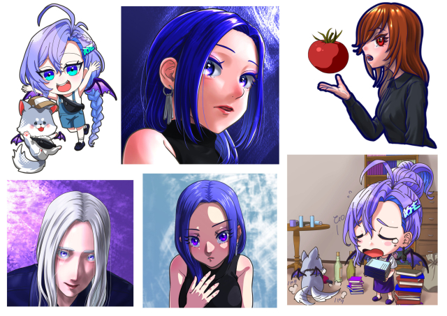 顔アップ/SDキャラサンプル