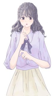 上品で女の子らしさを意識して描きました。