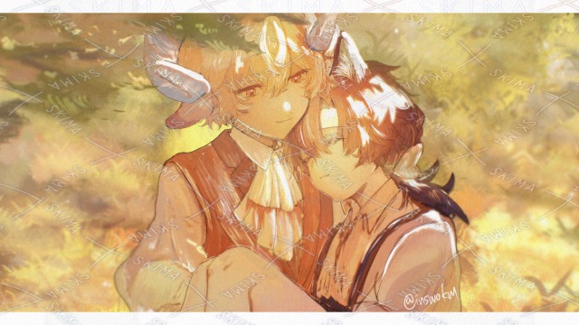 人物＋背景イラスト制作(1枚絵) サンプル