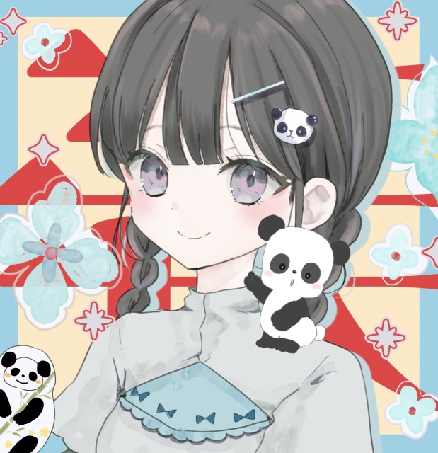 パンダと女の子