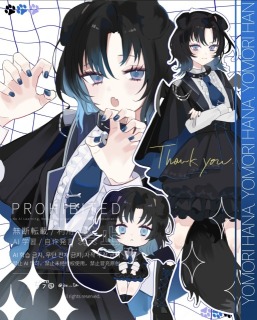 【commission】立ち絵、SDキャラ、胸上イラスト詰め込み