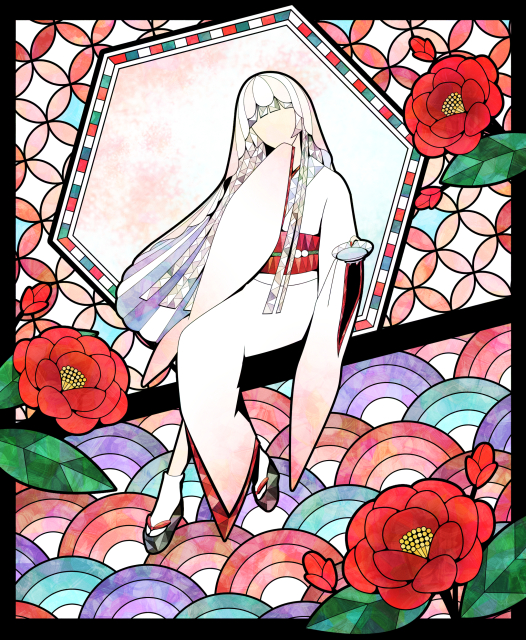 ステンドグラス風イラスト