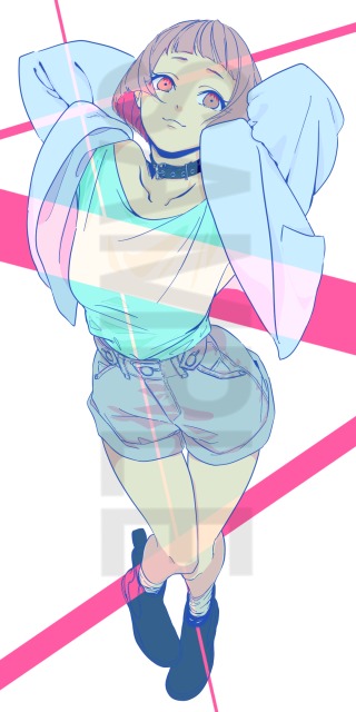 ベルトチョーカーとブーツ