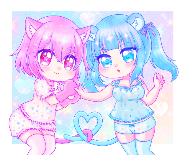 猫耳ちゃんとネズミ耳ちゃん