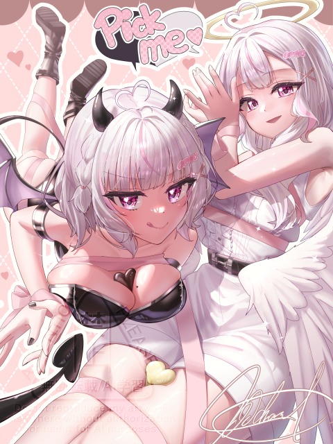 過去に描いた１枚絵とオリジナルの立ち絵