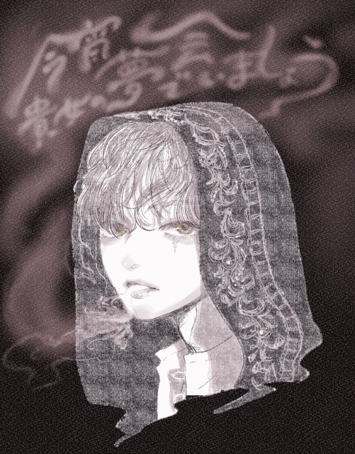 モノクロ一枚絵