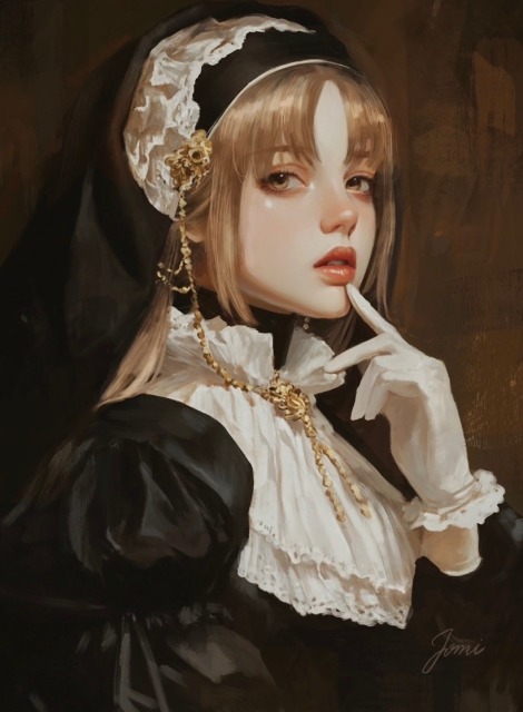 肖像画風イラスト(バストアップ)