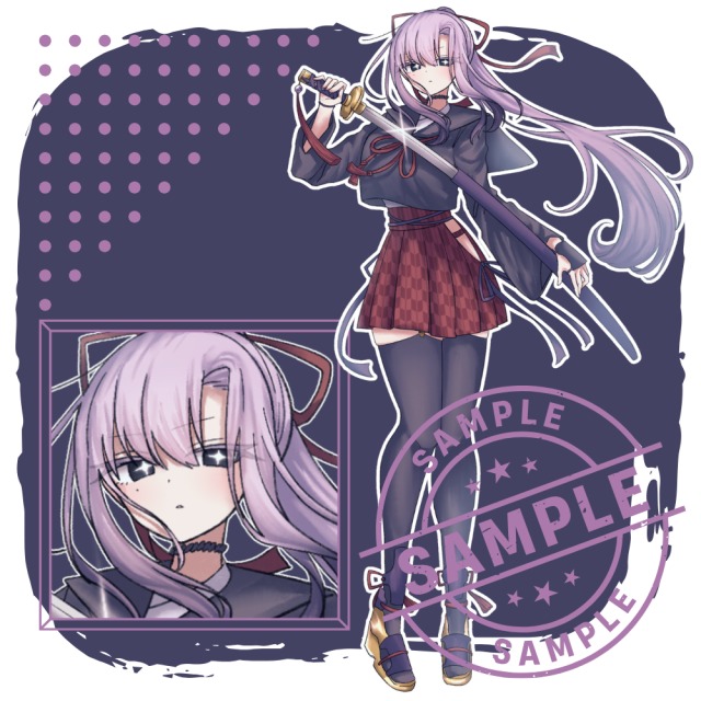 サンプル：長身の女の子（刀）