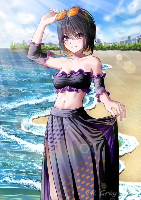 一枚絵サンプル(キャラクター＋背景)