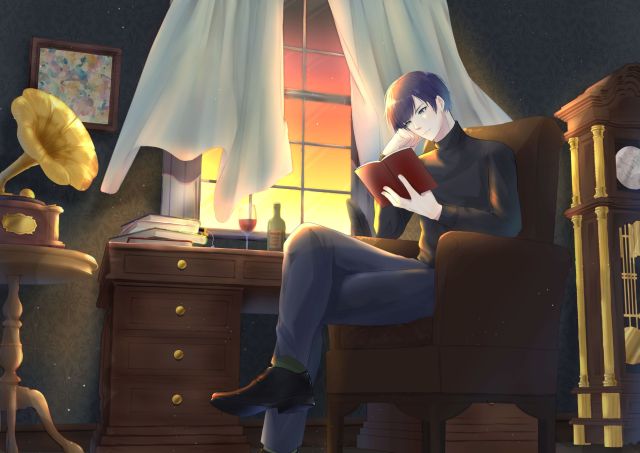 【一枚絵】夕暮れのひと時