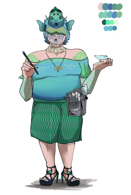 ナポレオンフィッシュ　擬人化デザイン